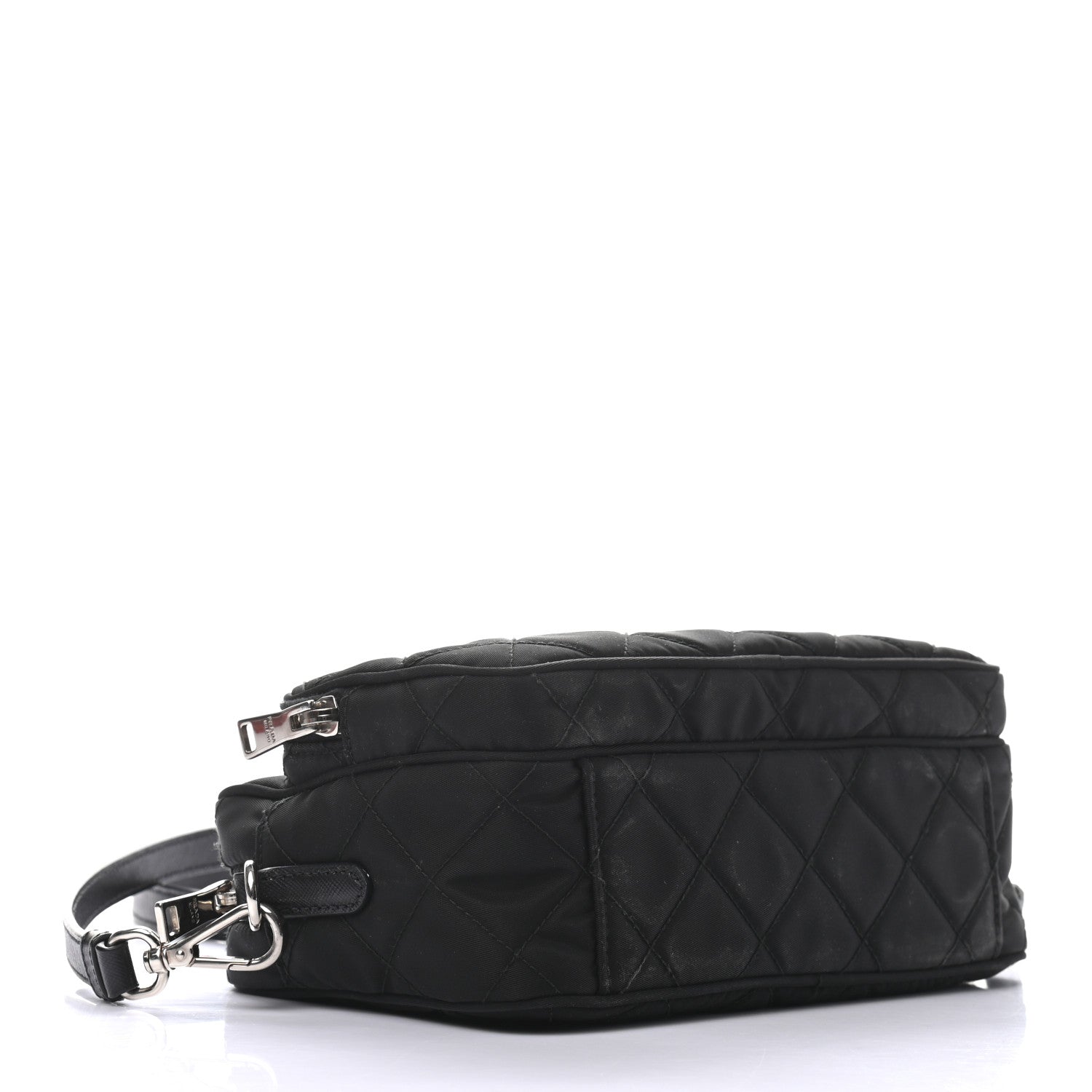 Prada Nylon Tessuto Impuntu Quilted Crossbody Bag Black 4 of 10