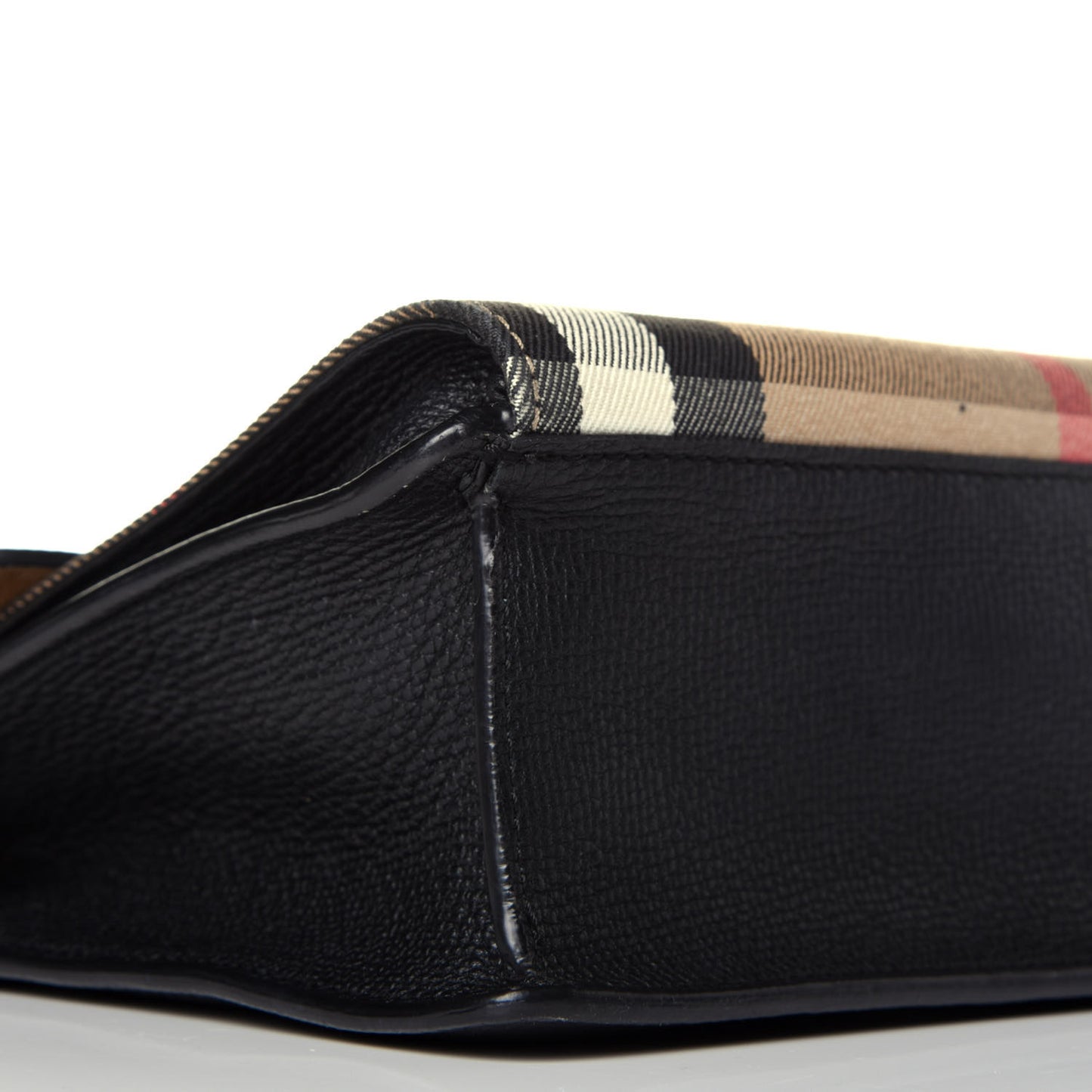 Derby Calfskin House Check Small Macken Crossbody Bag Black
