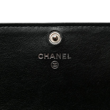 Chanel Caviar Sevruga Long Flap Wallet Black 5 of 11