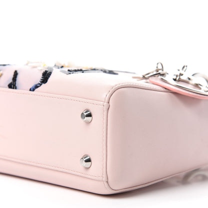 Christian Dior Lambskin Sequin Embroidered Mini Lady Dior Pink 7 of 13