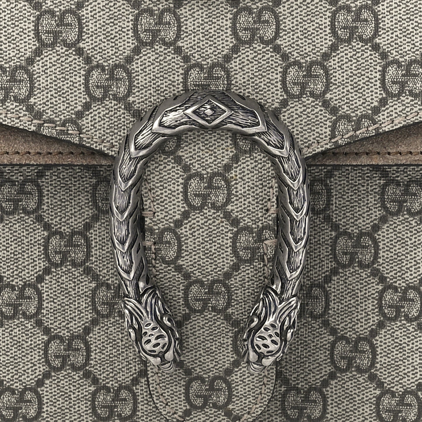 GG Supreme Monogram Medium Dionysus Shoulder Bag Taupe