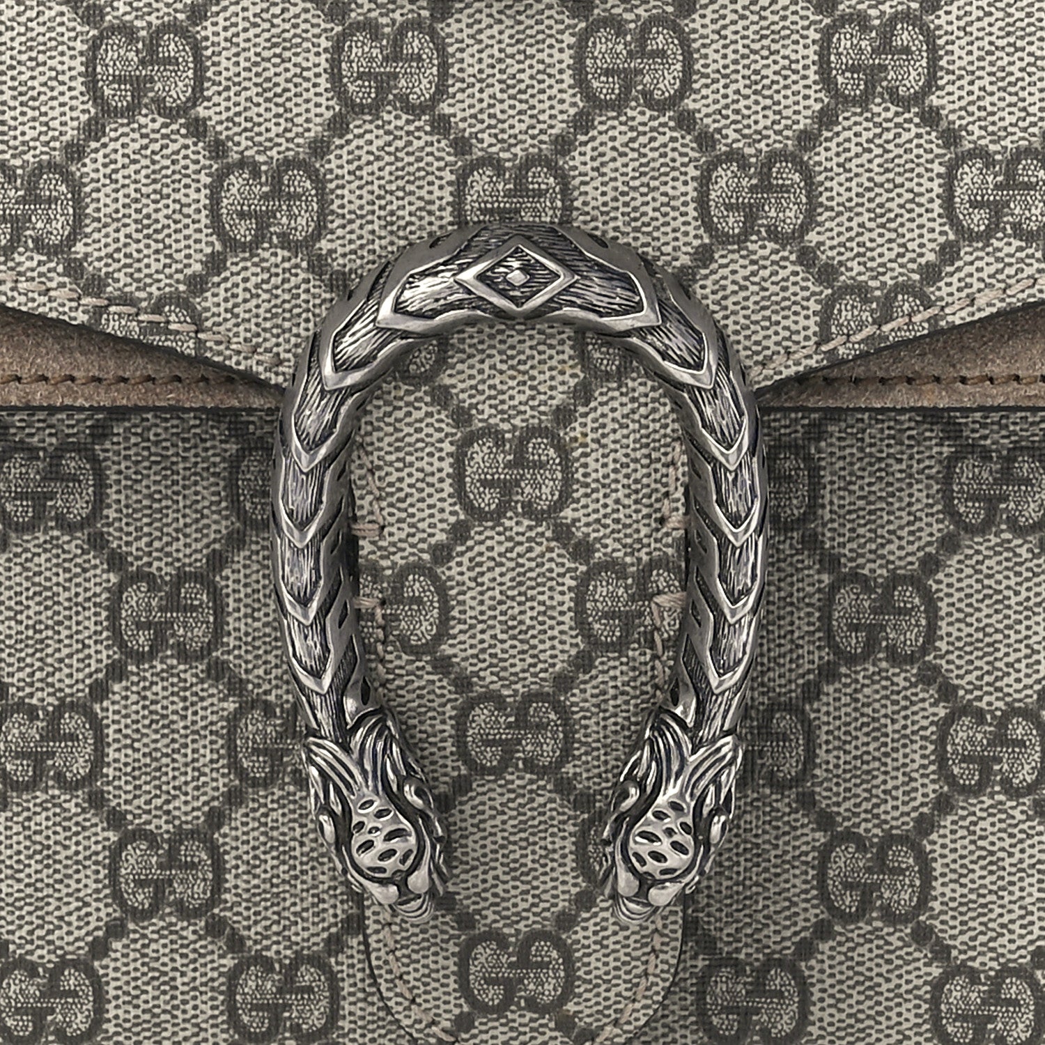 Gucci GG Supreme Monogram Medium Dionysus Shoulder Bag Taupe 8 of 11