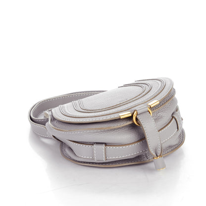 Chloe Calfskin Mini Marcie Round Crossbody Bag Cashmere Grey 4 of 8
