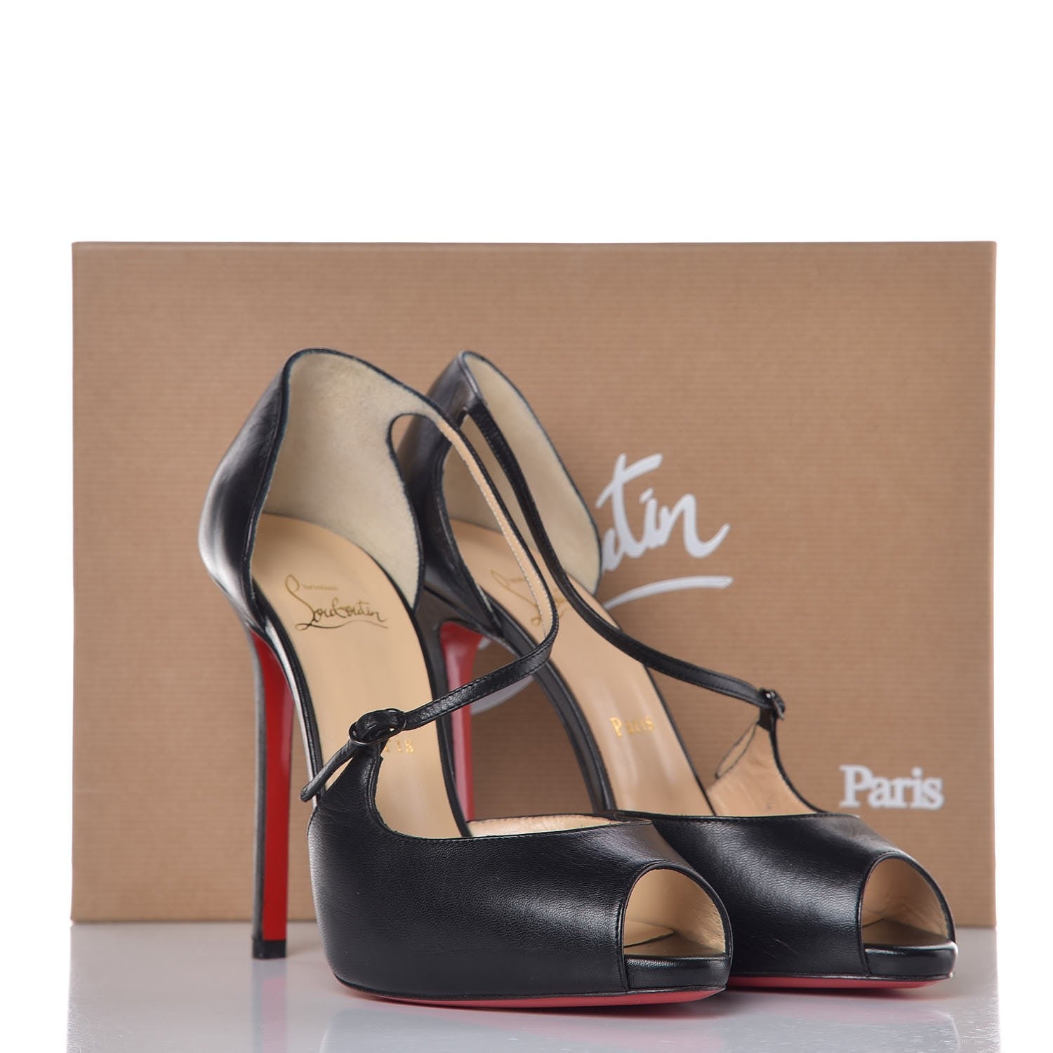 Christian Louboutin Kid Leather Grorolli 120 Pump 38 Black 8 of 8