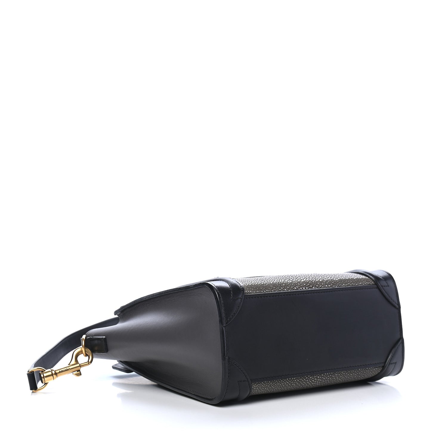 Stingray Smooth Calfskin Nano Tri-Color Luggage Smoke