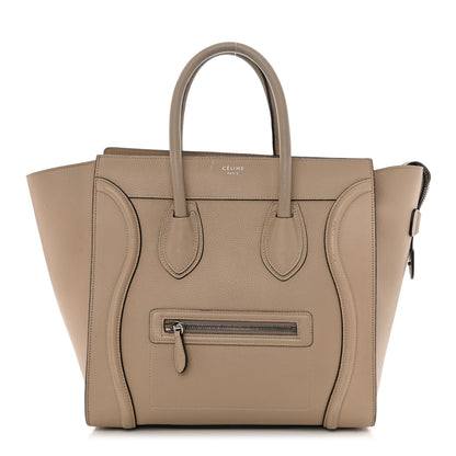 Celine Drummed Calfskin Mini Luggage Dune 1 of 12