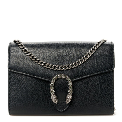Gucci Calfskin Mini Dionysus Chain Wallet Black 1 of 10