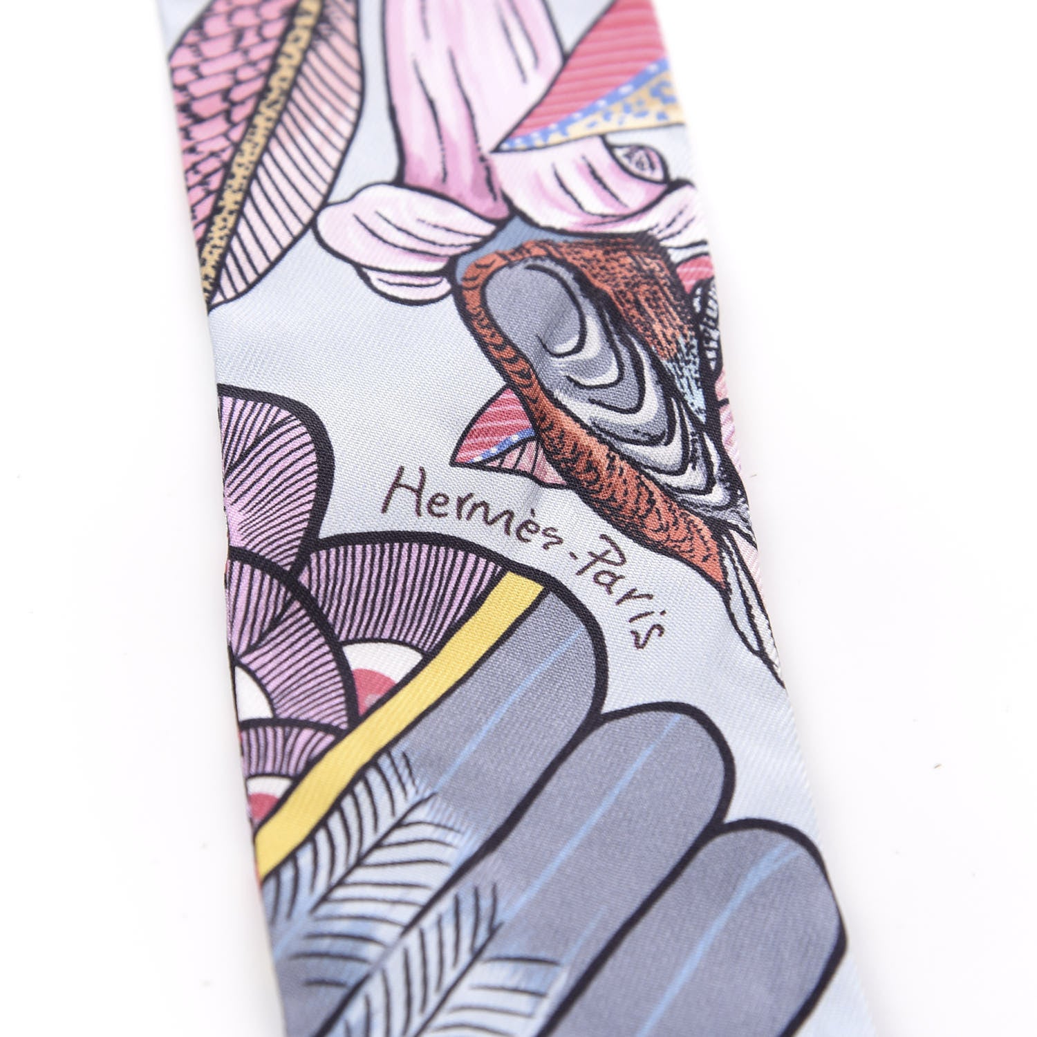 Hermes Silk Tree Of Song Twilly Bleu Pale Rose Blue Jean 3 of 3