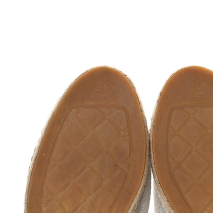 Chanel Linen CC Espadrilles 39 Beige Black 7 of 11