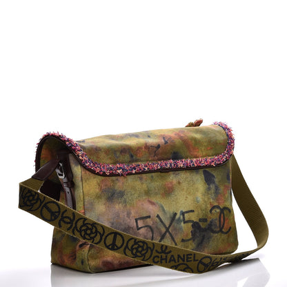 Chanel Washed Toile Large Graffiti On The Pavements Messenger Khaki Multicolor 3 of 8