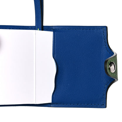 Hermes Evercolor Swift Verso Ulysse Nano Bag Charm Vert Criquet Bleu France 5 of 6