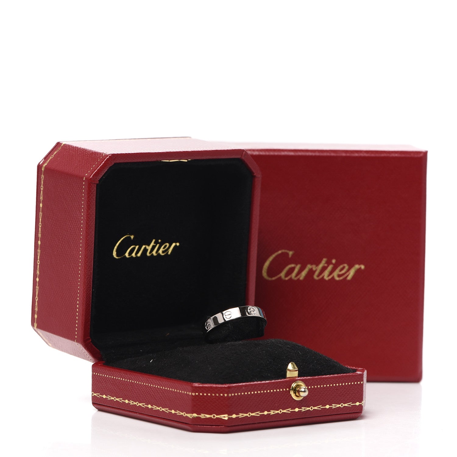 Cartier 18K White Gold Diamond 4mm LOVE Wedding Band Ring 62 10 5 of 5