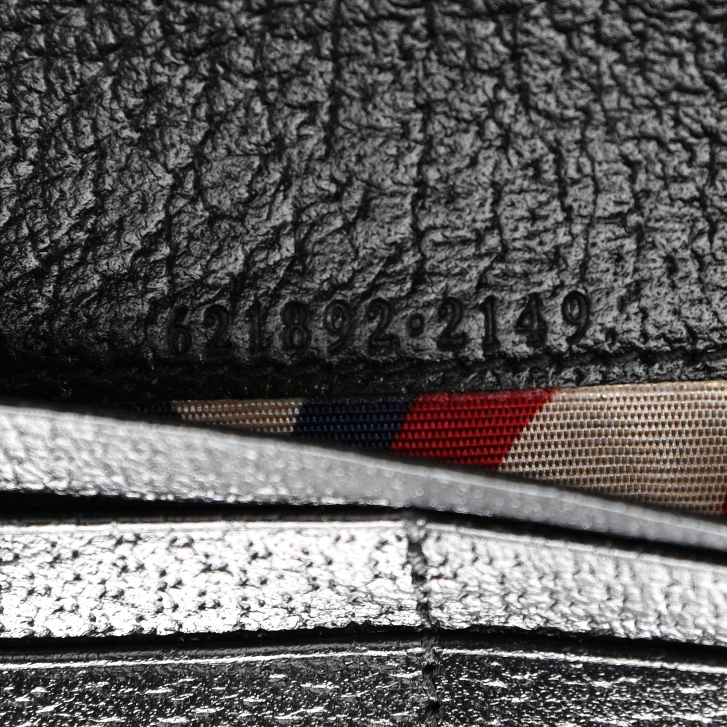 X ADIDAS Textured Dollar Calfskin Trefoil Embossed Wallet On Chain Off White Black