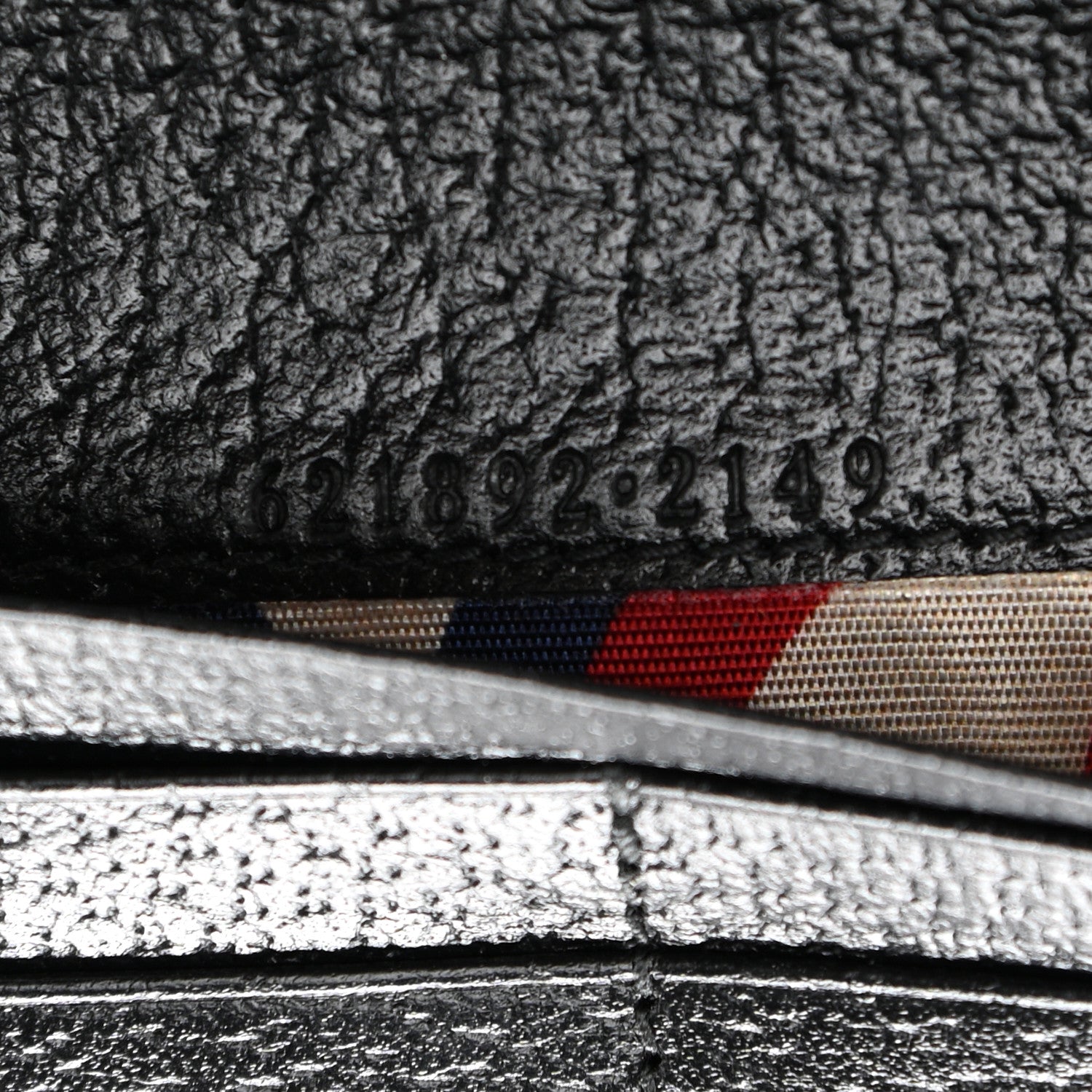 Gucci X ADIDAS Textured Dollar Calfskin Trefoil Embossed Wallet On Chain Off White Black 7 of 10