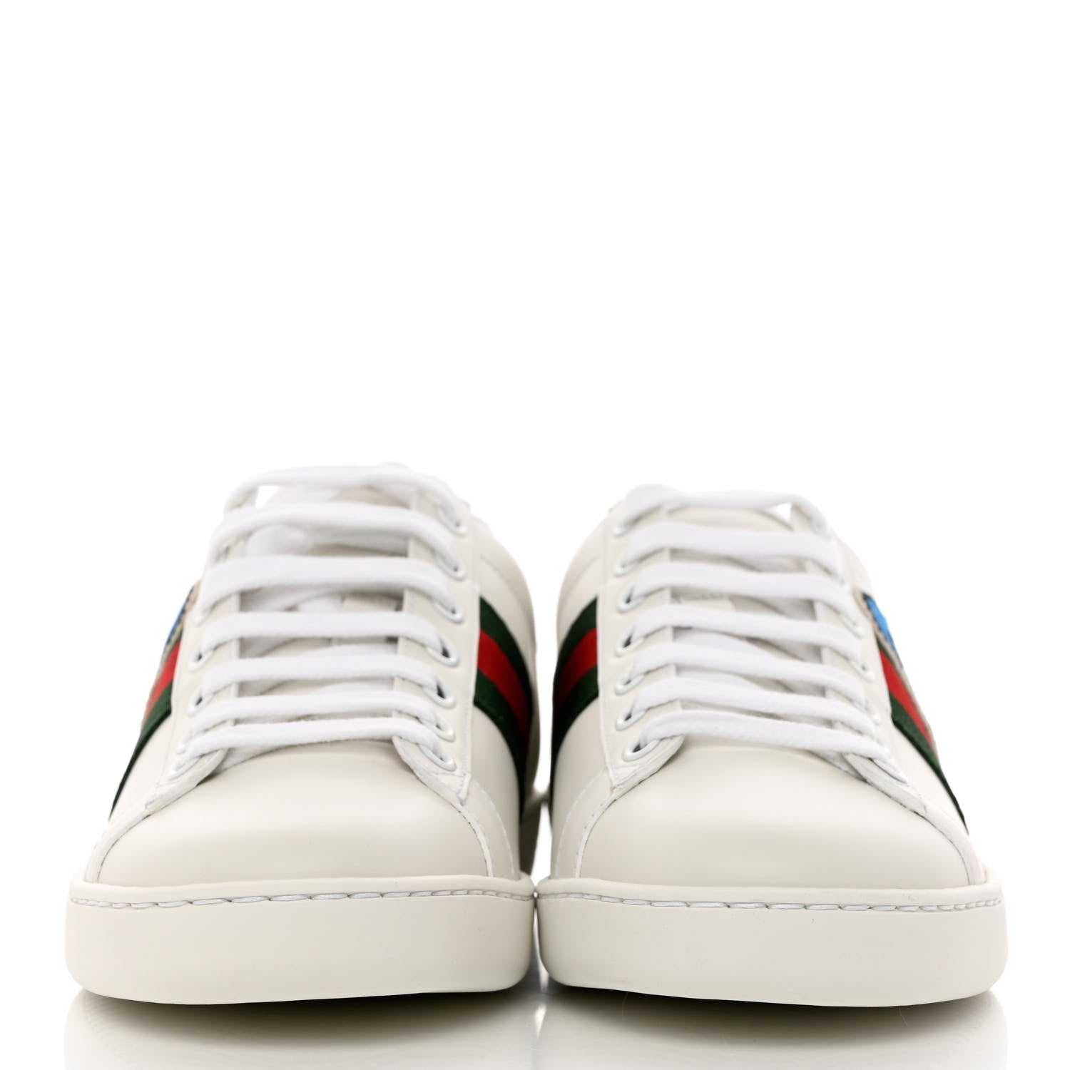 Gucci X DISNEY Calfskin Miro Soft Web Donald Duck Womens Ace Sneakers 35.5 White New Shamarock 2 of 9