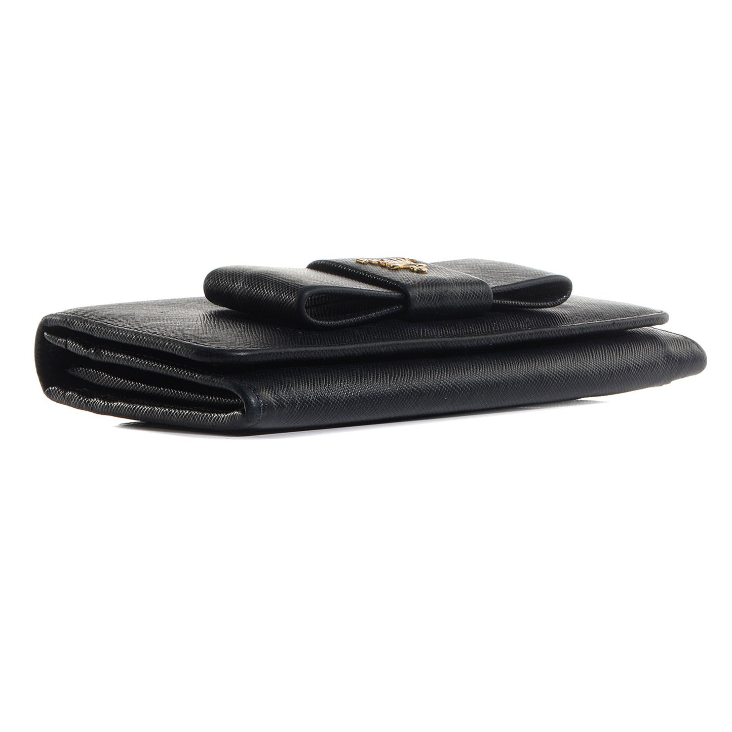 Saffiano Bow Wallet Nero Black