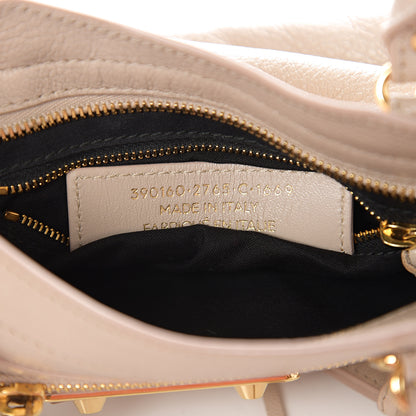 Balenciaga Chevre Gold Metallic Edge Hardware Mini City Beige Praline 6 of 9