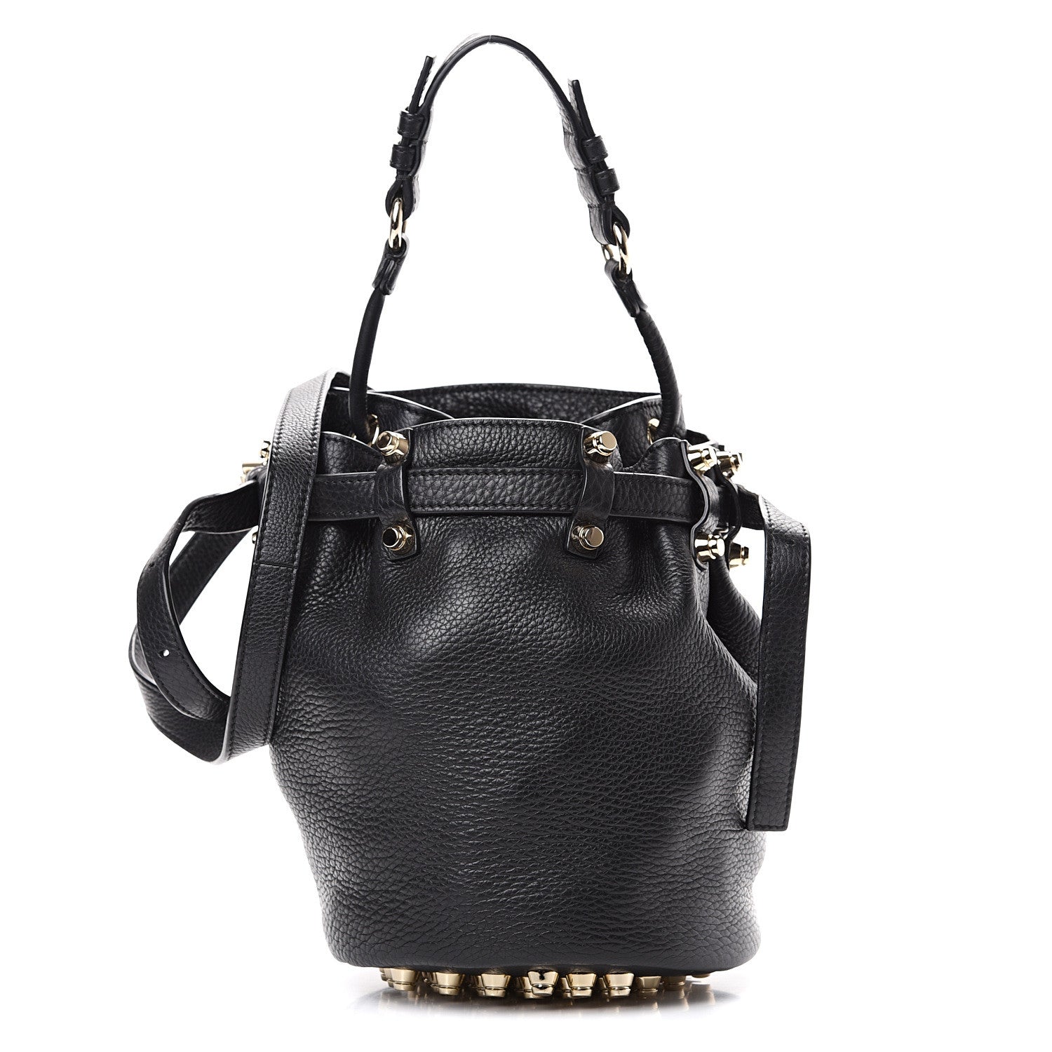 Alexander Wang Pebbled Lambskin Diego Bucket Black Gold Hardware 1 of 11