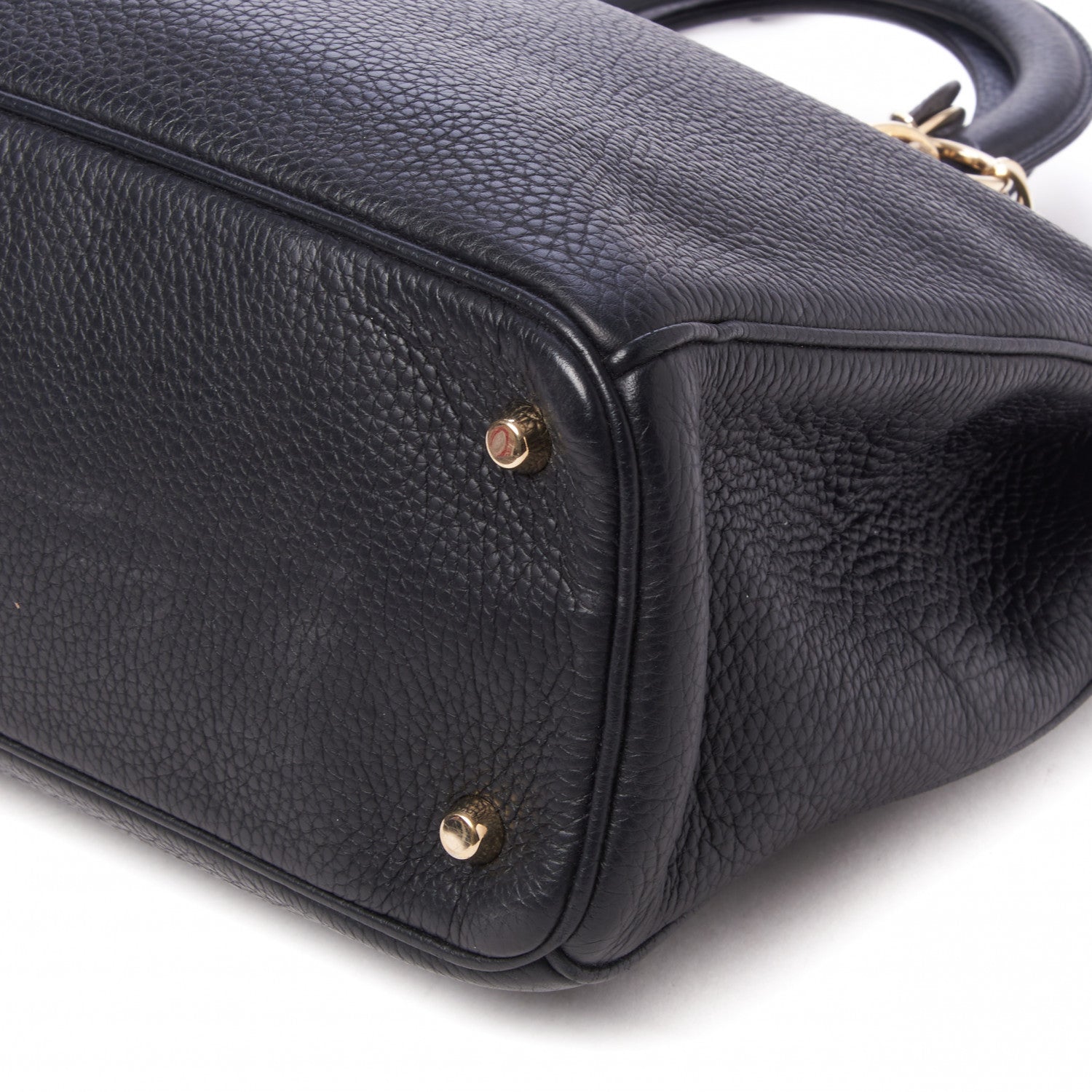Christian Dior Smooth Calfskin Large Diorissimo Tote Black Rose Indien 5 of 11