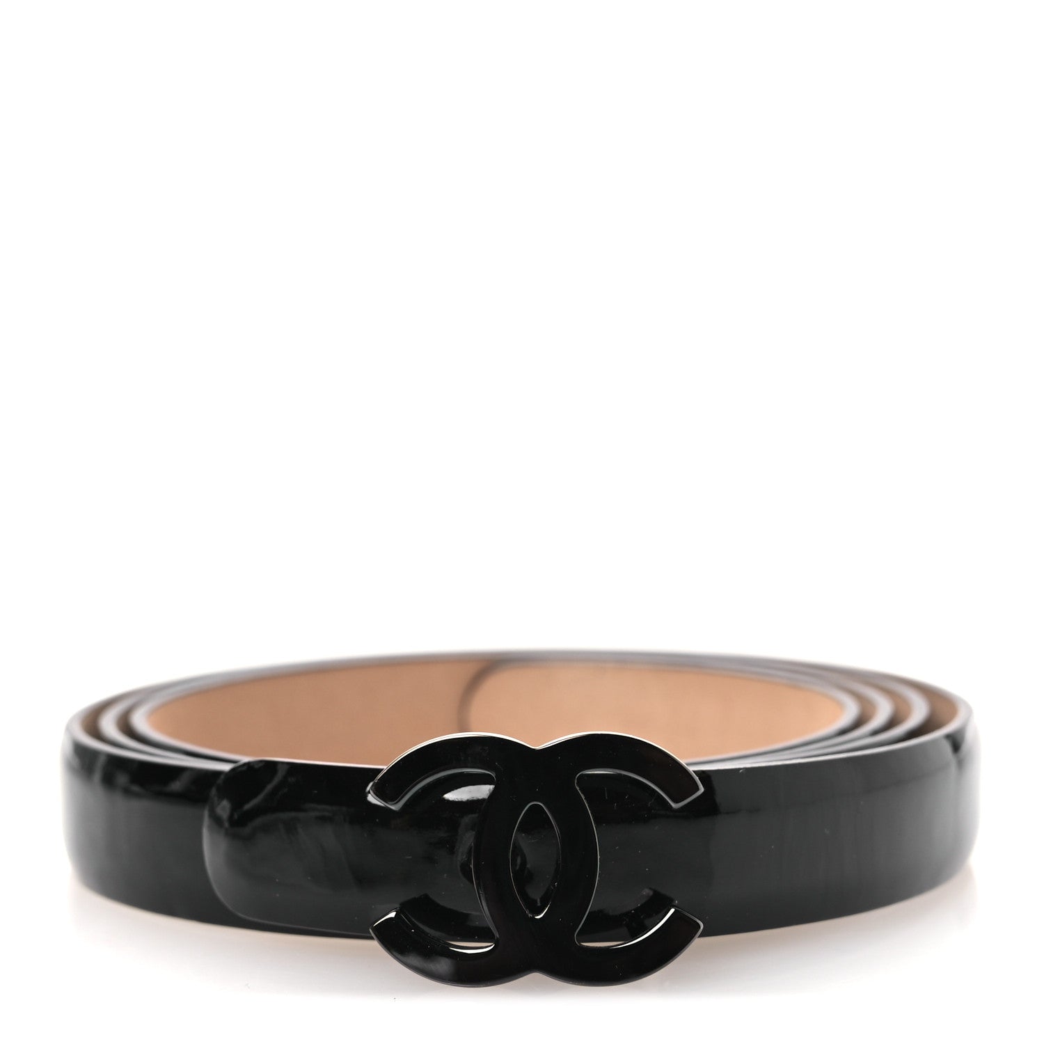 Chanel Patent CC Logo Skinny Belt 85 34 Black 1 of 6