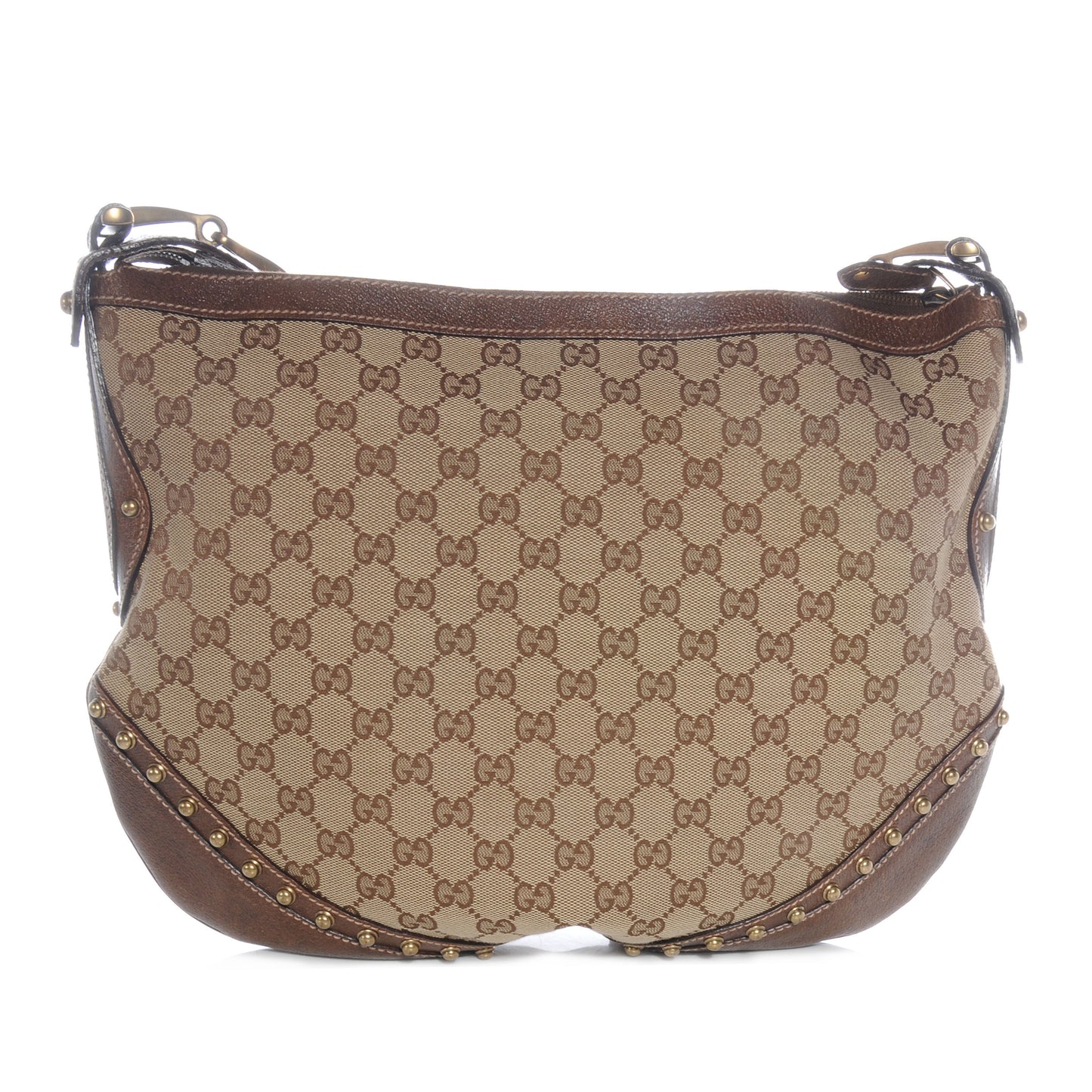 Monogram Pelham Studded Shoulder Bag Brown
