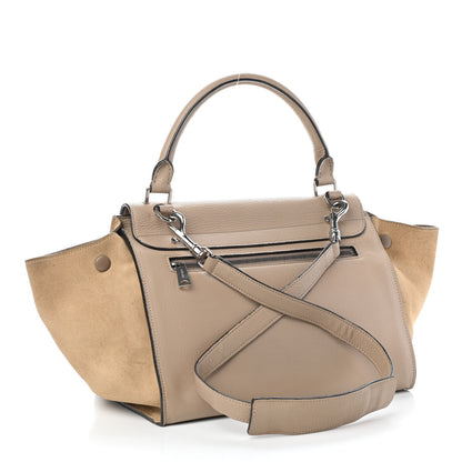 Celine Drummed Calfskin Suede Small Trapeze Dune 2 of 4