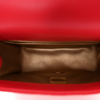 Chanel Lambskin Quilted Mini Pearl Crush Flap Red 5 of 10