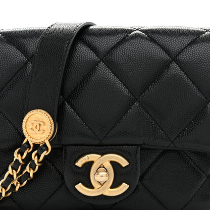 Chanel Caviar Quilted Mini Twist Your Buttons Flap Black 8 of 10