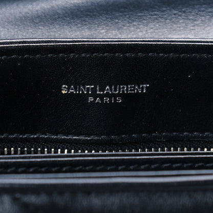Saint Laurent Calfskin Y Quilted Monogram Toy Loulou Crossbody Bag Black 6 of 14