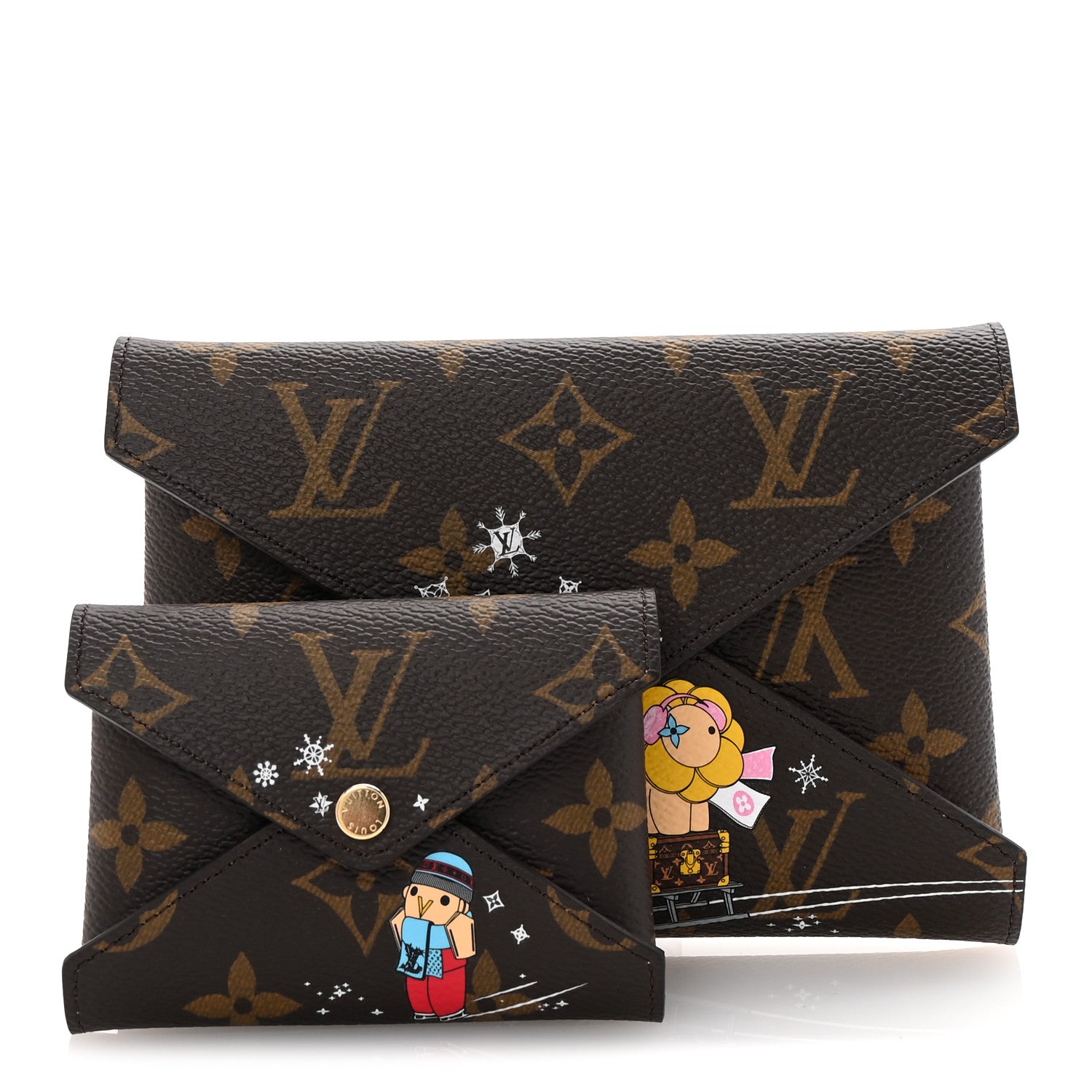 Louis Vuitton Monogram 2023 Christmas Animation Kirigami Pochette Set 1 of 8