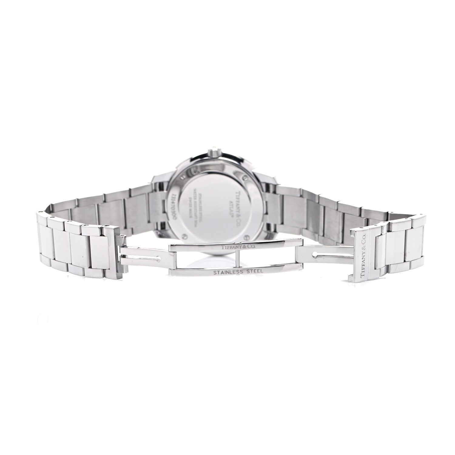 Tiffany Stainless Steel Diamond Bezel 31mm Atlas 2-Hand Quartz Watch Pink 5 of 7