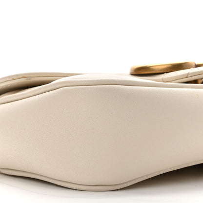 Gucci Calfskin Matelasse Super Mini GG Marmont Shoulder Bag White 9 of 11