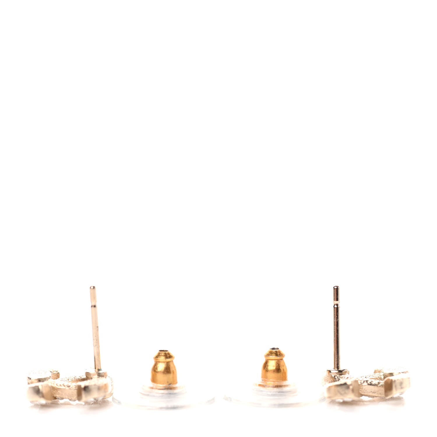 Chanel Crystal CC Earrings Gold 3 of 4