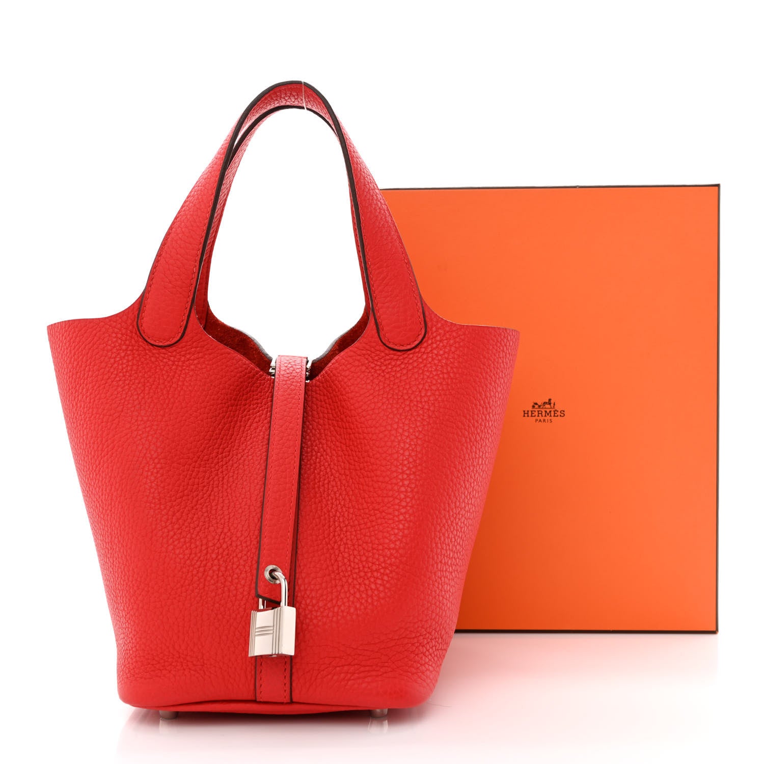 Hermes Taurillon Clemence Picotin Lock 18 PM Rouge De Coeur 11 of 11