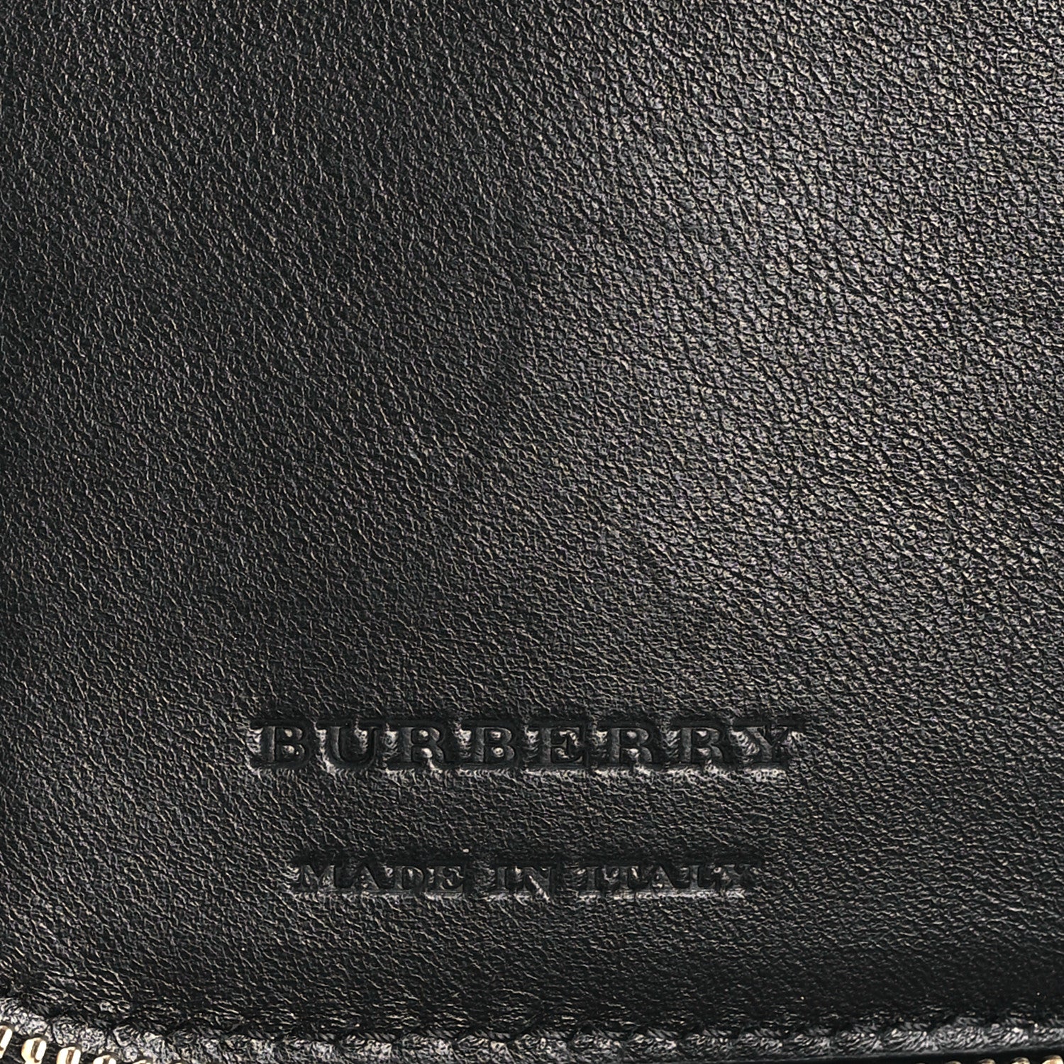 Burberry Calfskin Horseferry Check Medium Marston Zip Around Wallet Black 6 of 6