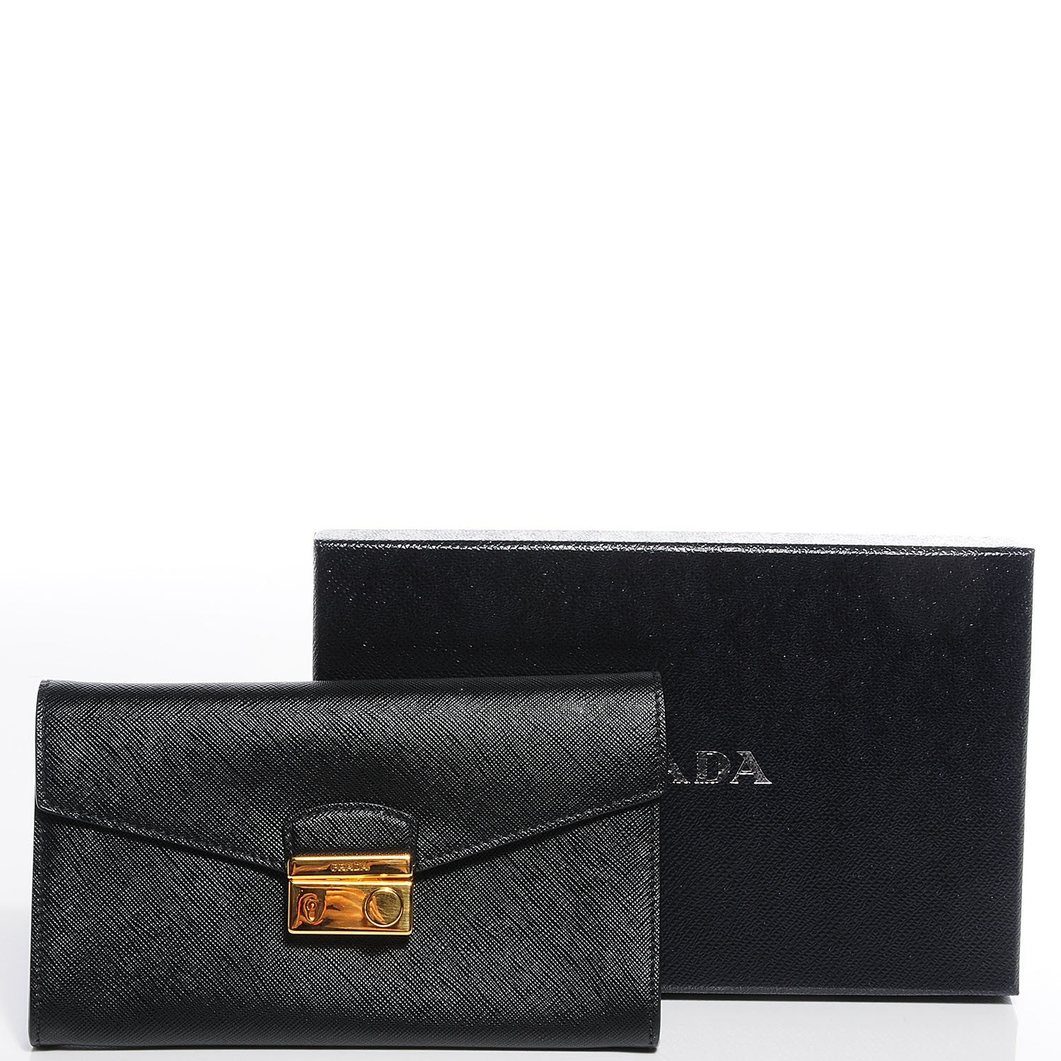 Prada Saffiano Sound Clutch Nero Black 5 of 12