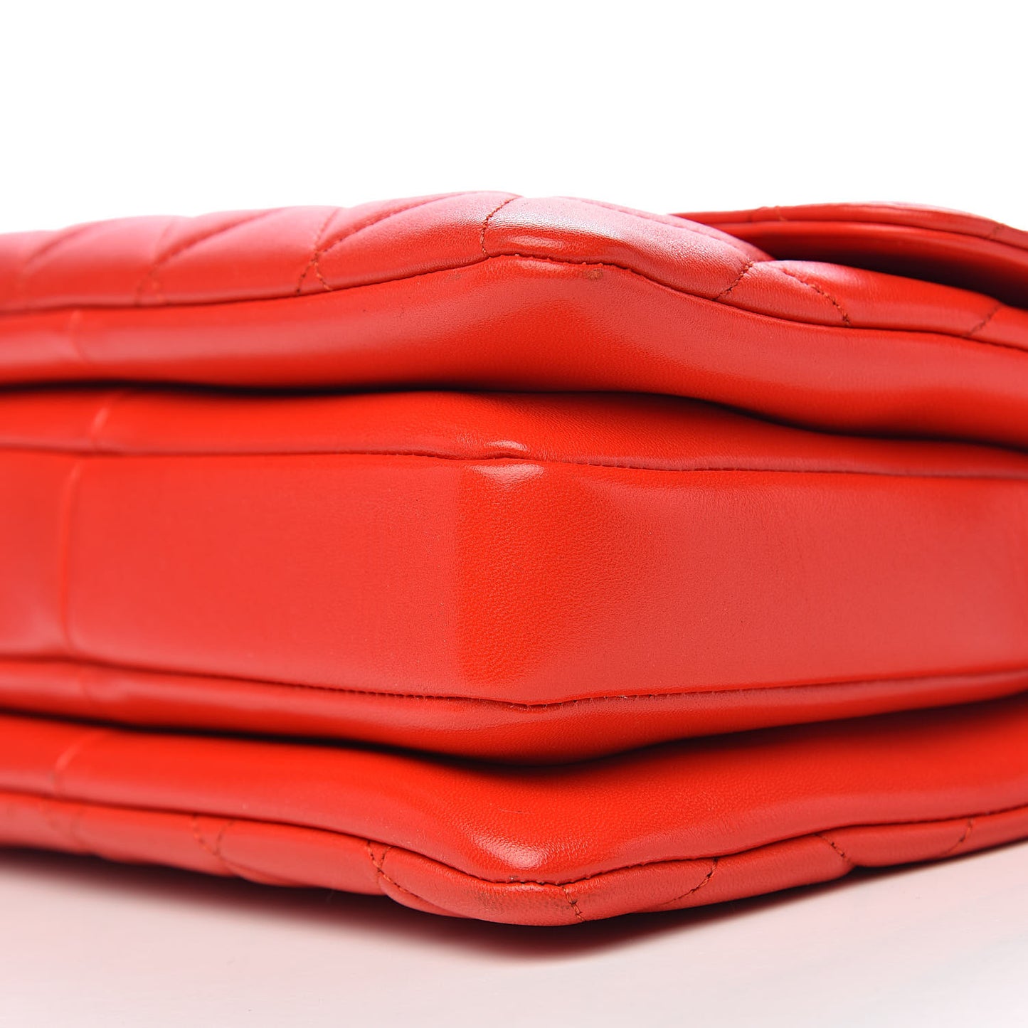 Lambskin Quilted Small Trendy CC Flap Dual Handle Bag Red