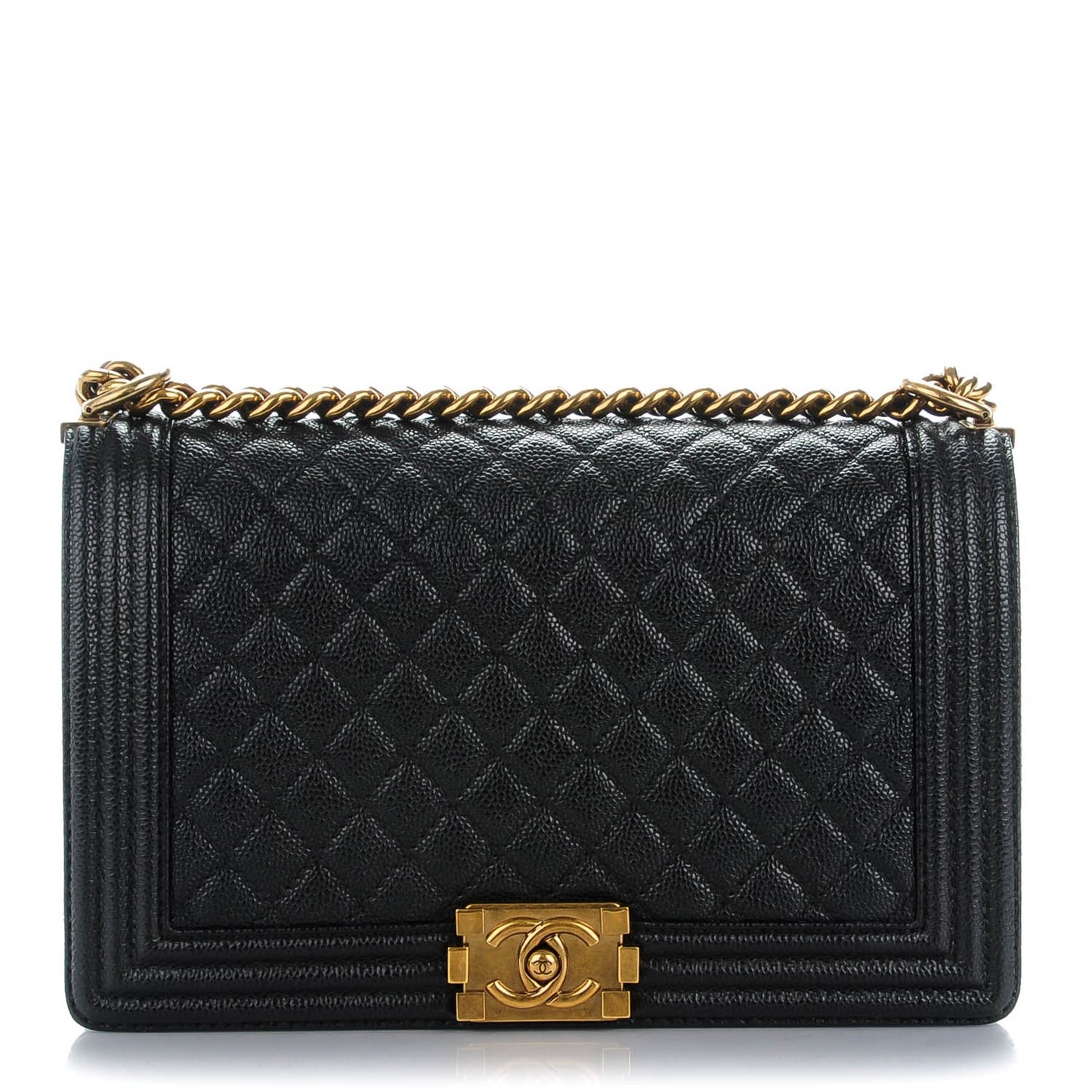 Caviar Quilted New Medium Boy Flap Black