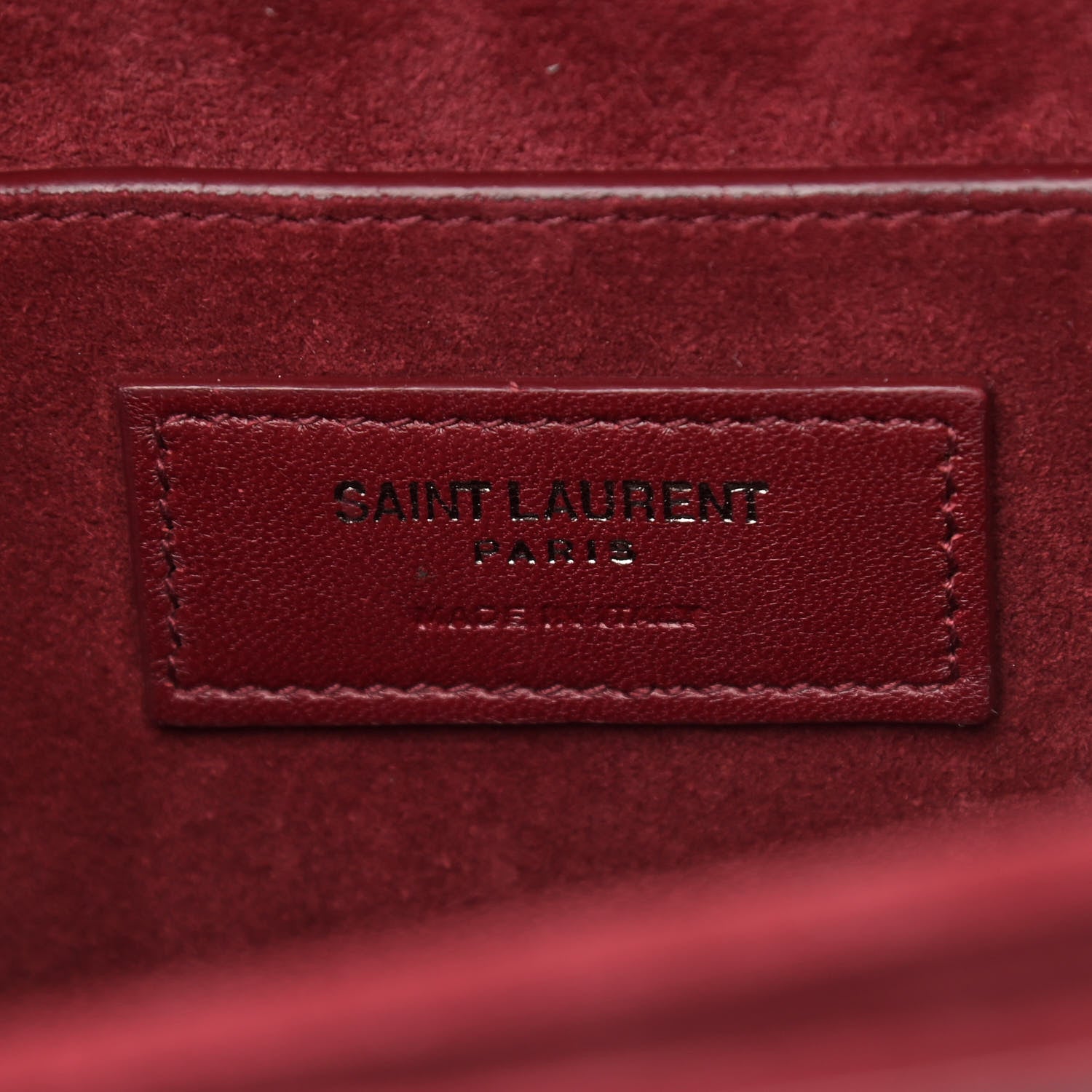 Saint Laurent Calfskin Medium Bellechasse Satchel Palissandre 6 of 15
