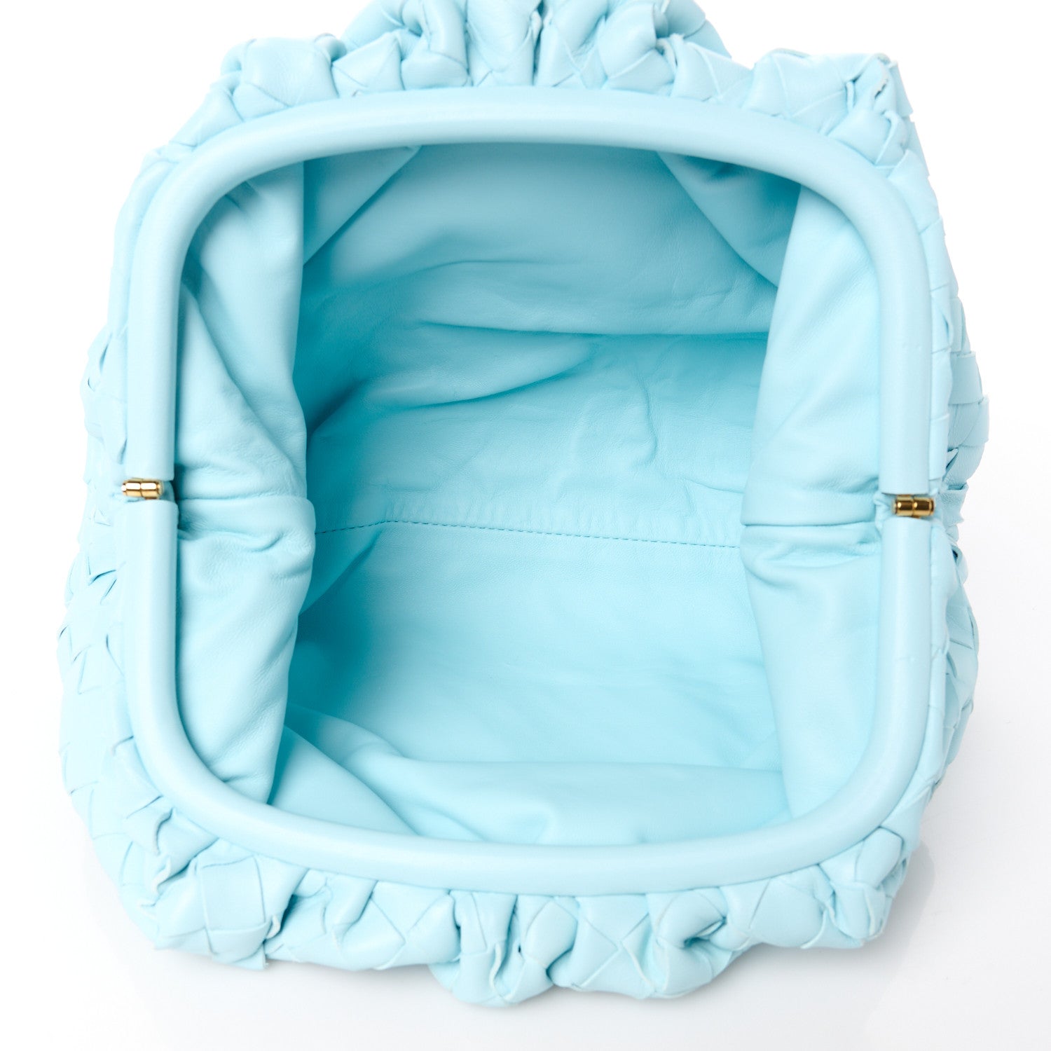 Bottega Veneta Nappa Intrecciato Teen Pouch Pale Blue 5 of 11