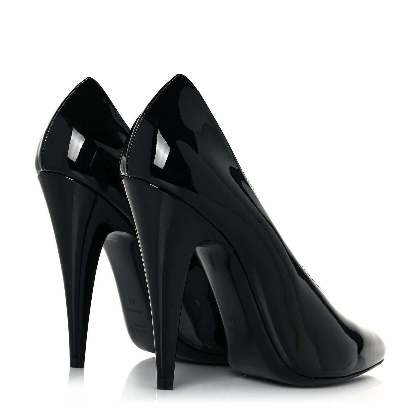 Patent Calfskin Kiki 100 Pumps 41 Black