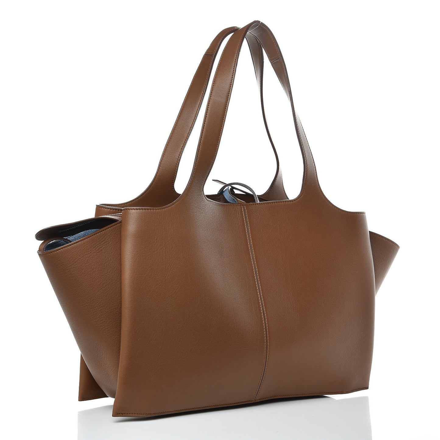 Calfskin Medium Tri-Fold Bag Taupe