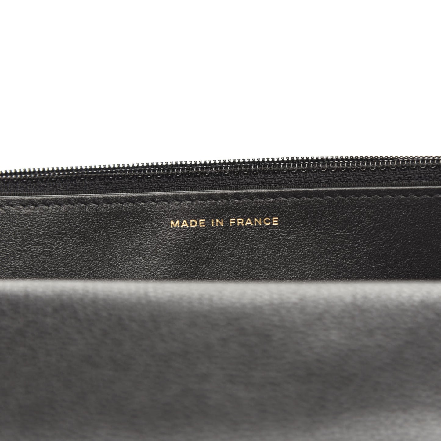 Calfskin Crochet 19 Wallet On Chain WOC Black