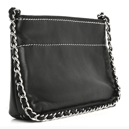 Chanel Lambskin Lax Pochette Black 3 of 12