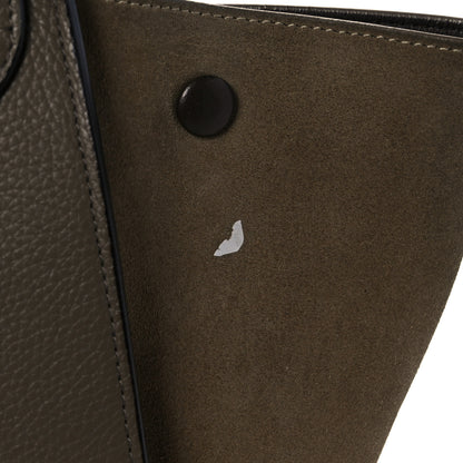 Celine Drummed Calfskin Suede Medium Trapeze Souris 10 of 26