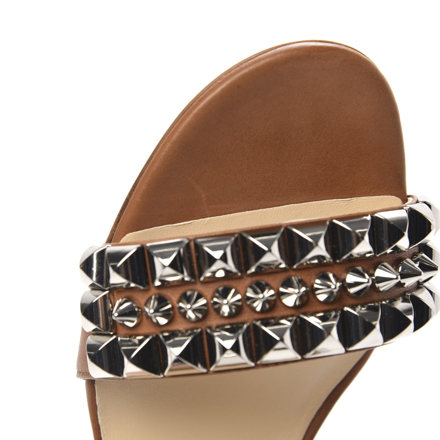 Calfskin Tina Goes Mad 55 Slide Sandals 38.5 Cuoio