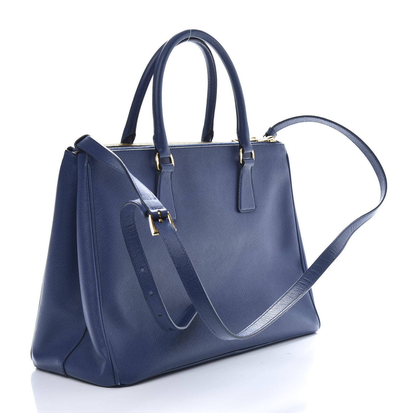 Saffiano Medium Galleria Double Zip Tote Bluette