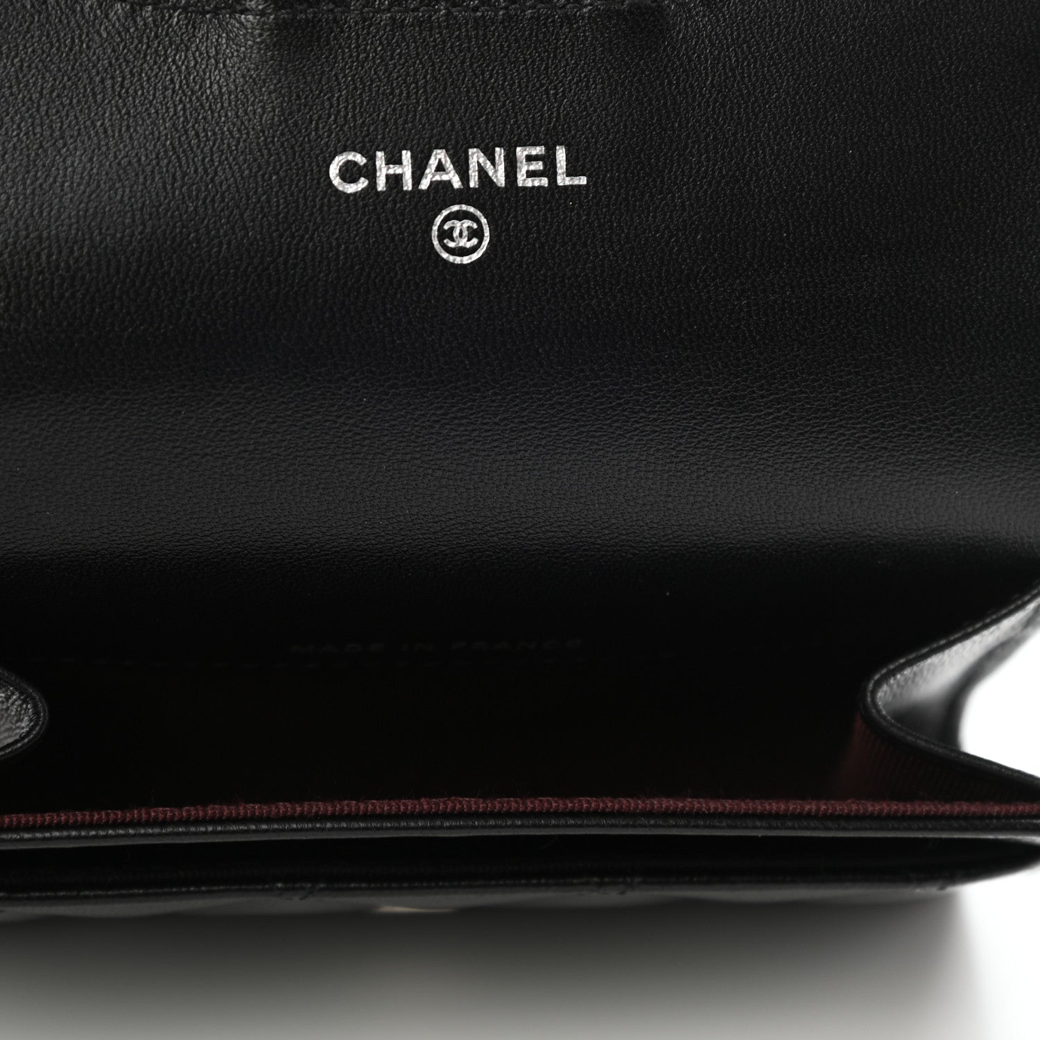 Chanel Lambskin Quilted Flap Card Holder Wallet Black 5 of 9