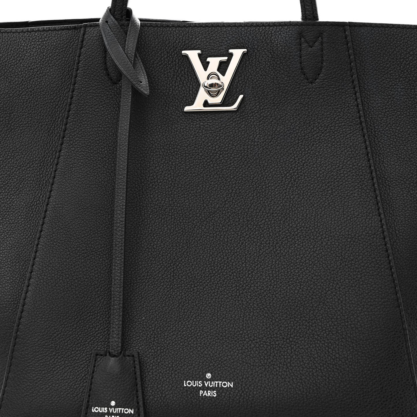 Calfskin Lockme Cabas Black