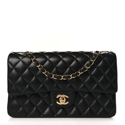 Chanel Lambskin Quilted Medium Double Flap Black 1 of 10
